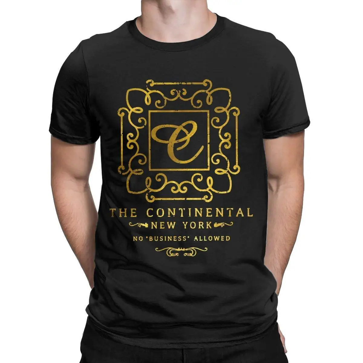 

The Continental Hotel Men T Shirts John Wick Casual Tees Short Sleeve Crew Neck T-Shirts 100% Cotton Gift Idea Tops