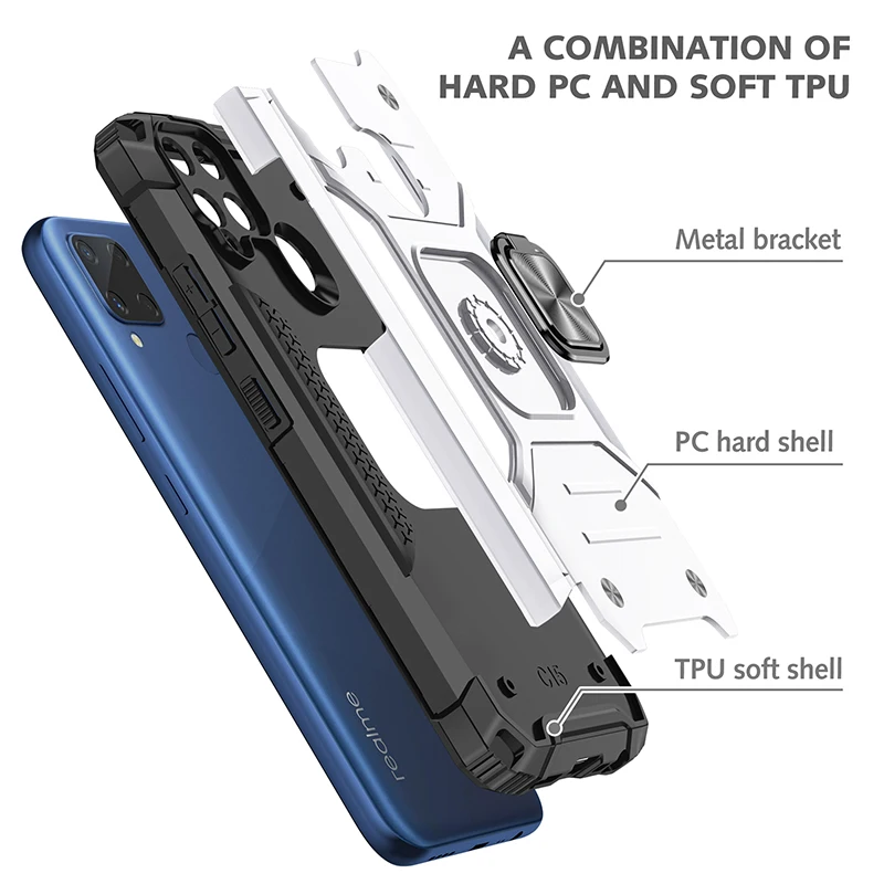 REALME C25S C25 C15 C3 C11 Shockproof Case For OPPO A96 A76 A36 A54S A57 A77 Reno5 Lite Back Cover Realme 9i Find X5 Lite Case