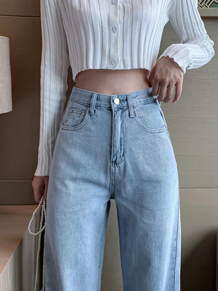 Джинсы женские с бандажным дизайном уличная одежда свободные стильные джинсовые