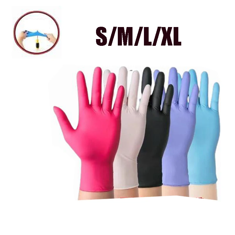 

100 шт., перчатки из нитрила для татуировок