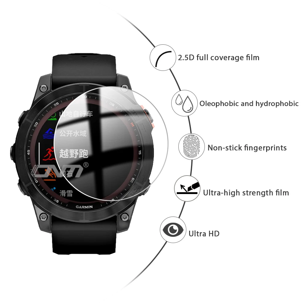 HD прозрачное закаленное стекло для Garmin Fenix 7S 6 6X 6S Pro 5 5S Смарт-часы защита экрана