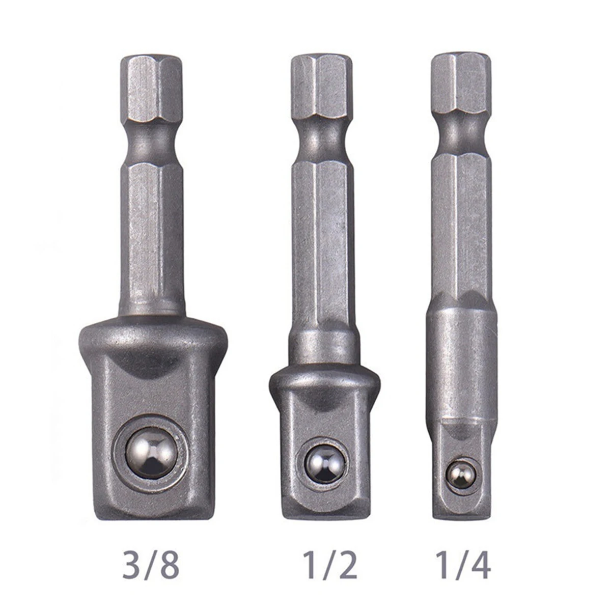 

3pcs/Set Chrome Vanadium Steel Socket Adapter Hex Shank To Square Extension Drill Bits Bar Hex Bit Set Tools Tightly