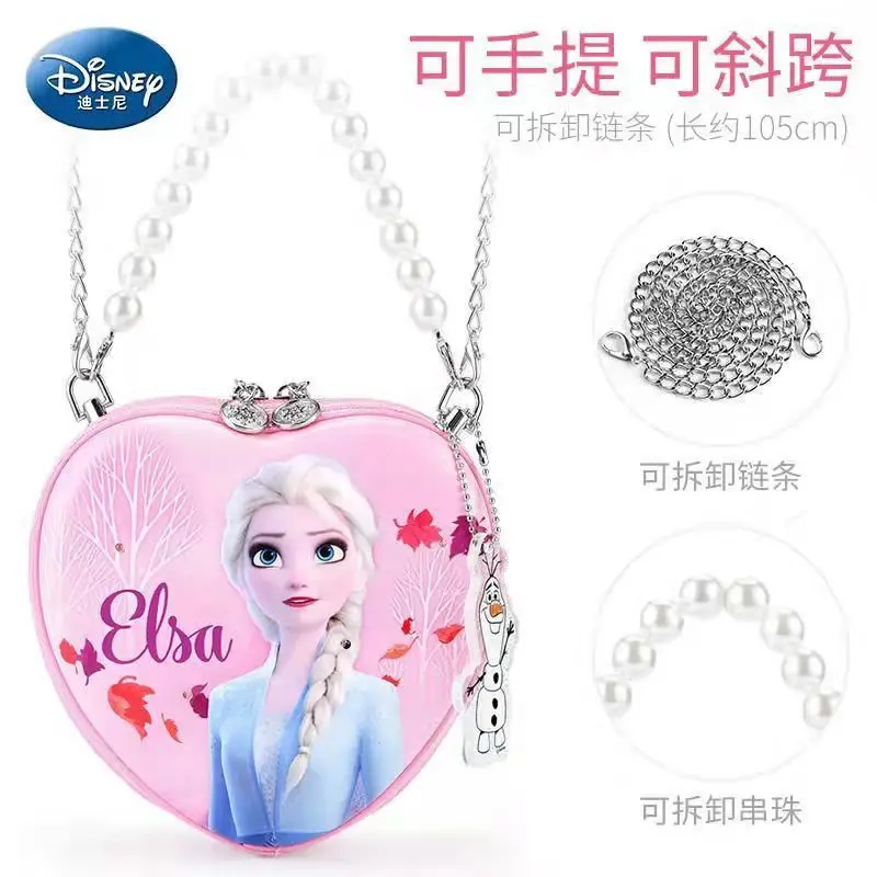 Disney girls' bag children's messenger bag snow princess one shoulder bag little girl cute portable bag  pochette garçon