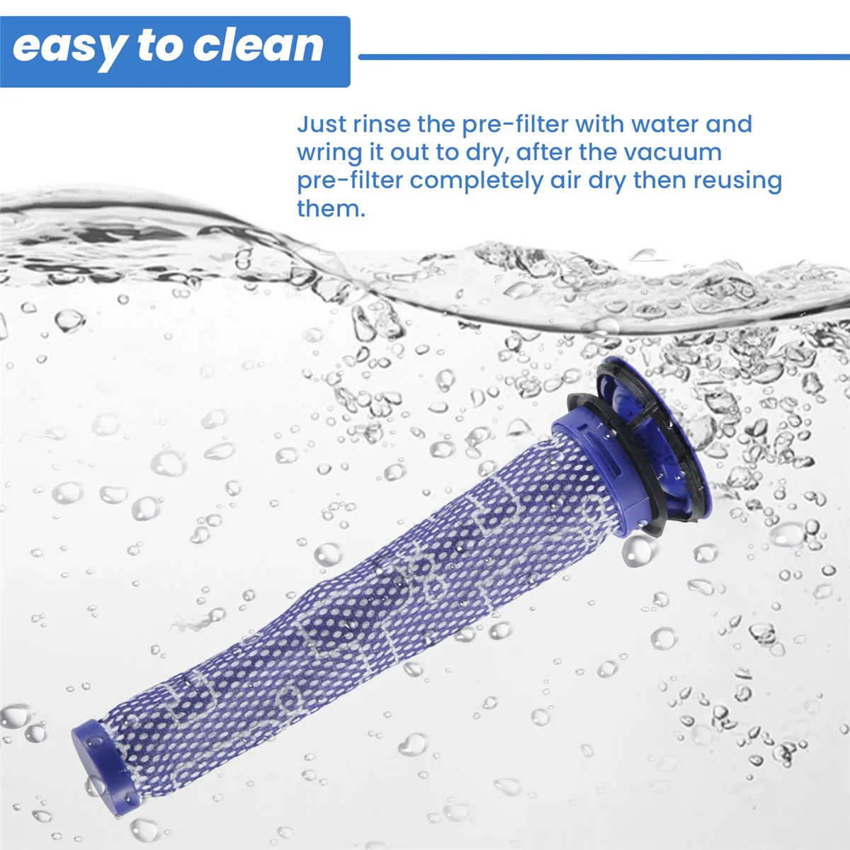 Комплект из 2 сменных предварительных фильтров для вакуумного фильтра Dyson V6 V7 V8 DC59