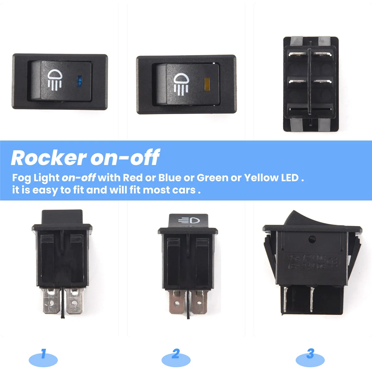 4x12V 35A Автомобиль Грузовик Лодка Противотуманные фары Кулисный переключатель