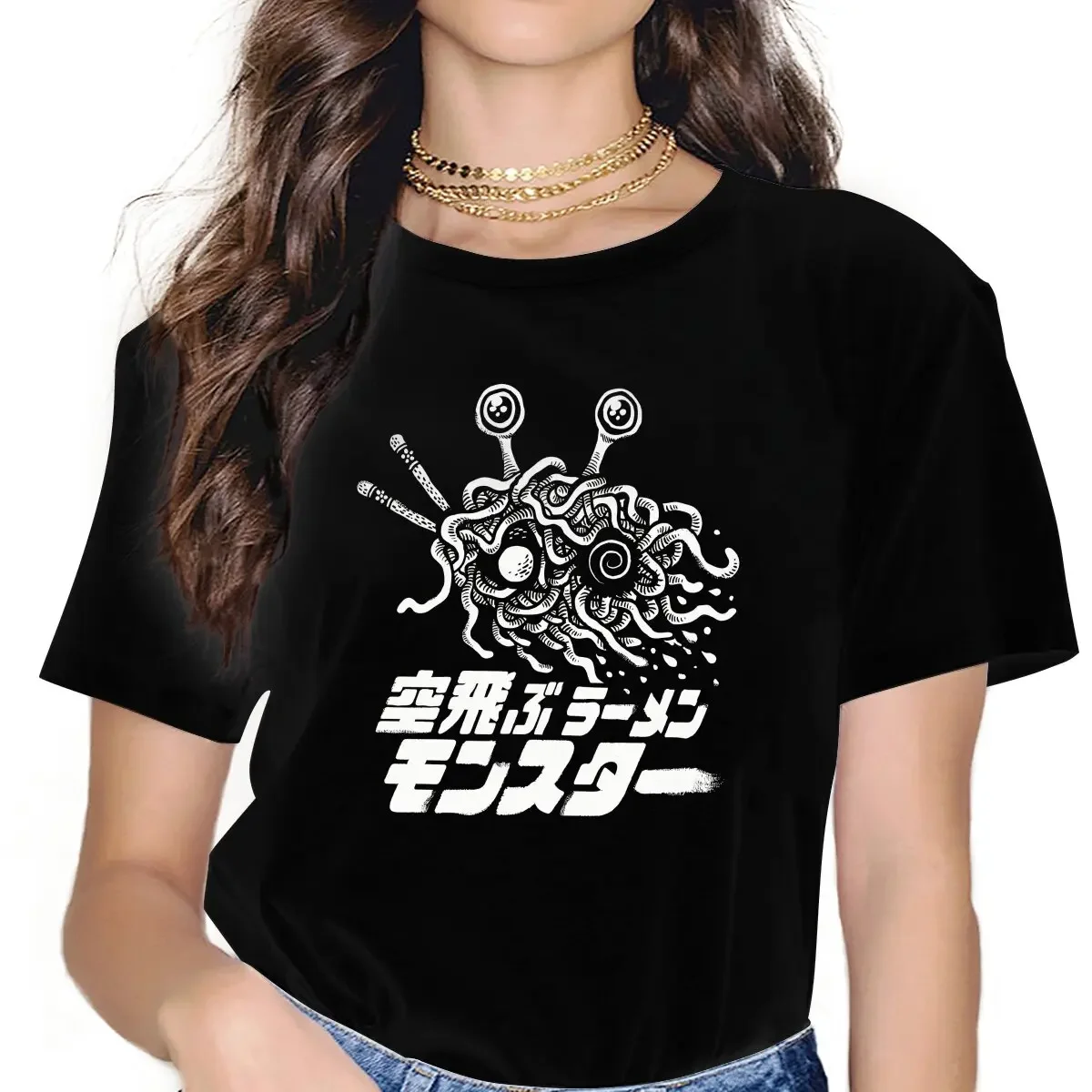 Футболка Flying Spaghetti Monsterism The Ramen Harajuku Grunge женская футболка из полиэстера с круглым