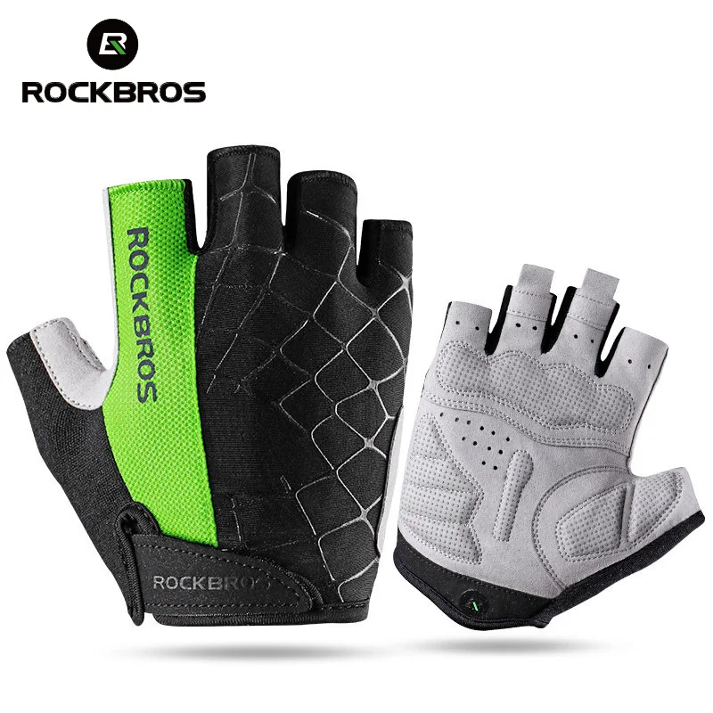 

Перчатки ROCKBROS велосипедные из микрофибры, износостойкие дышащие митенки с открытыми пальцами, из лайкры, летние