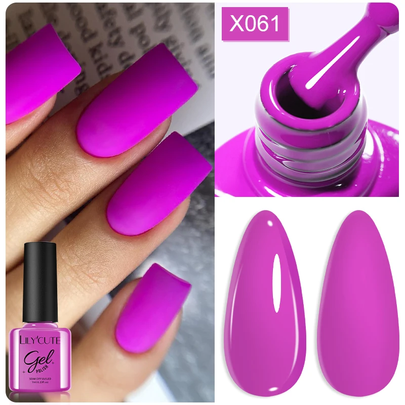 LILYCUTE 10 шт./компл. 7 мл набор гель-лаков для ногтей осень-зима кофе шоколадный