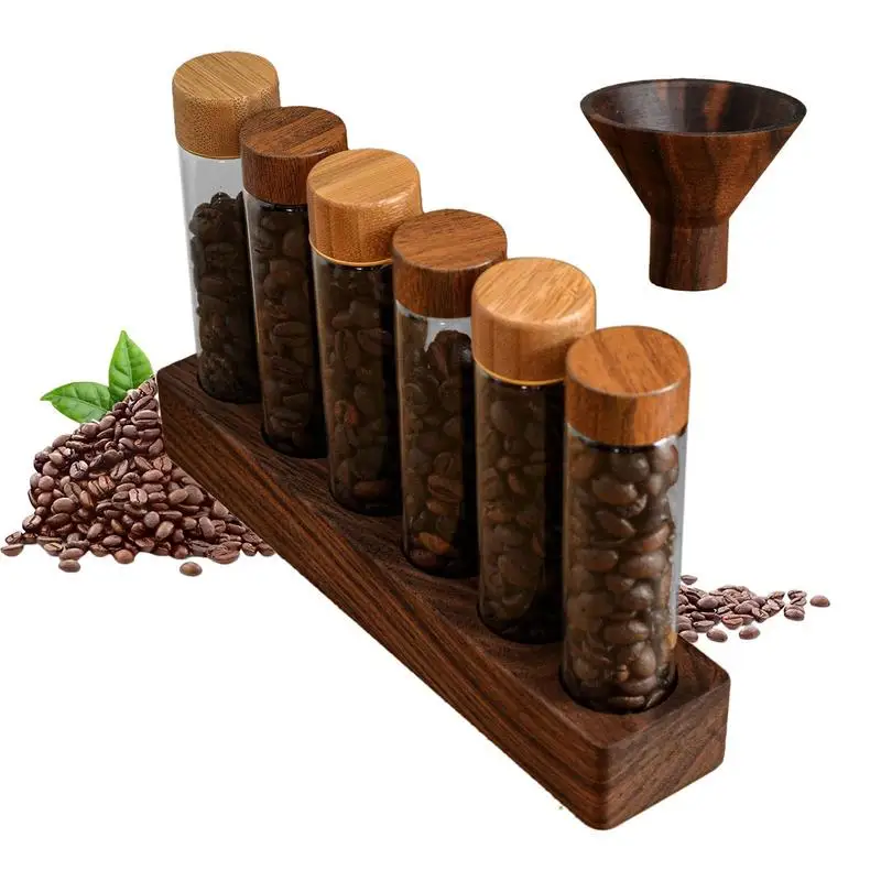 

Деревянная стойка для тестовых трубок, витрина для кофе, зерен, чая, цветов, кофе, подставка для чая, деревянный держатель для тубок