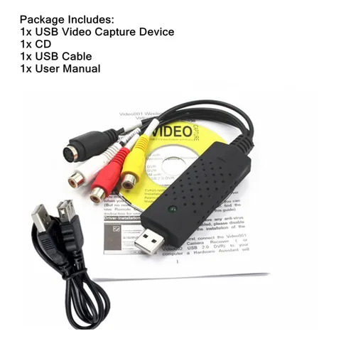 USB 2.0 конвертер VHS в DVD конвертирует Аналоговое видео в цифровой формат аудио видео DVD VHS карта записи качественный адаптер для ПК