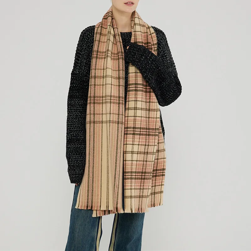 

Women's Warm Plaid Scarf Fashion New Autumn Winter 2022 All-match Female Shawl