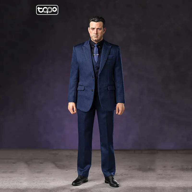 

In Stock TOPO TP005 1/6 Men's Clothes Bat Hero Ben Blue Purple Gentleman Suit Clothes Set Model for 12 '' Action Figure Model
