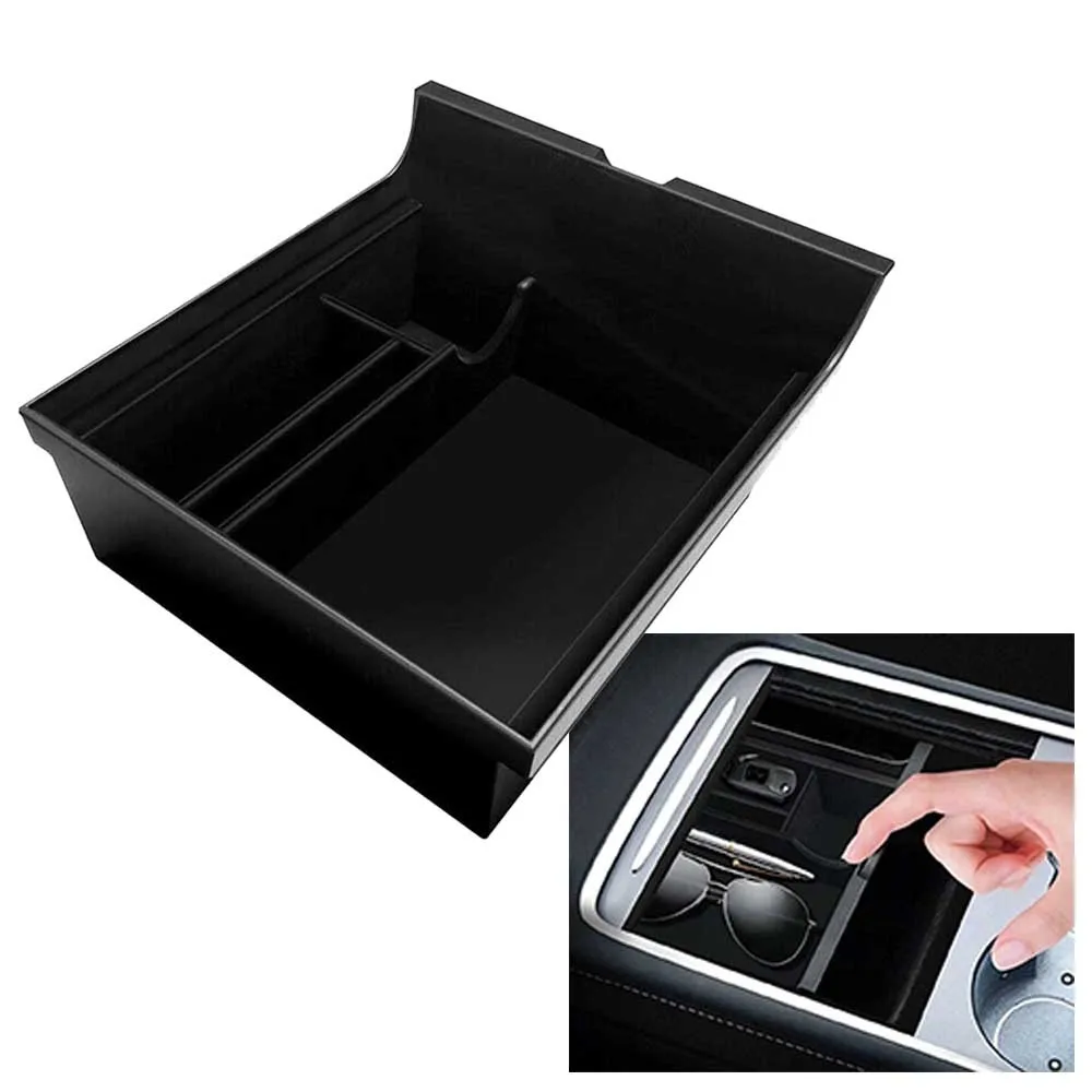 

1PC Car Center Console Organizer Tray Interior AccessR2W8 For 2021 Tesla Model 3 / Y High Quality Car Accessories