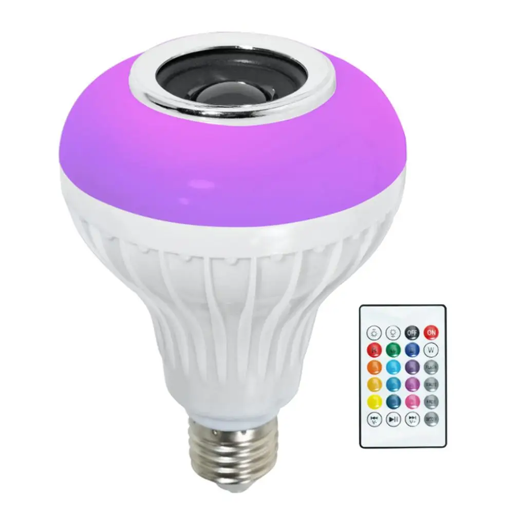 

5-7W Wireless Bluetooth Speaker Lamp LED RGB Music Playing Bulb Light E27 Dimmable, 6500K Cool White Emergency Bathroom Wifi