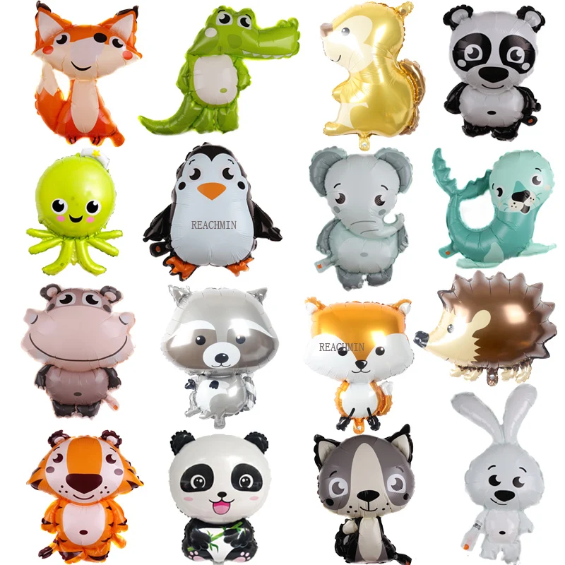 Фольгированные воздушные шары в виде мультяшных животных белка джунглей лиса