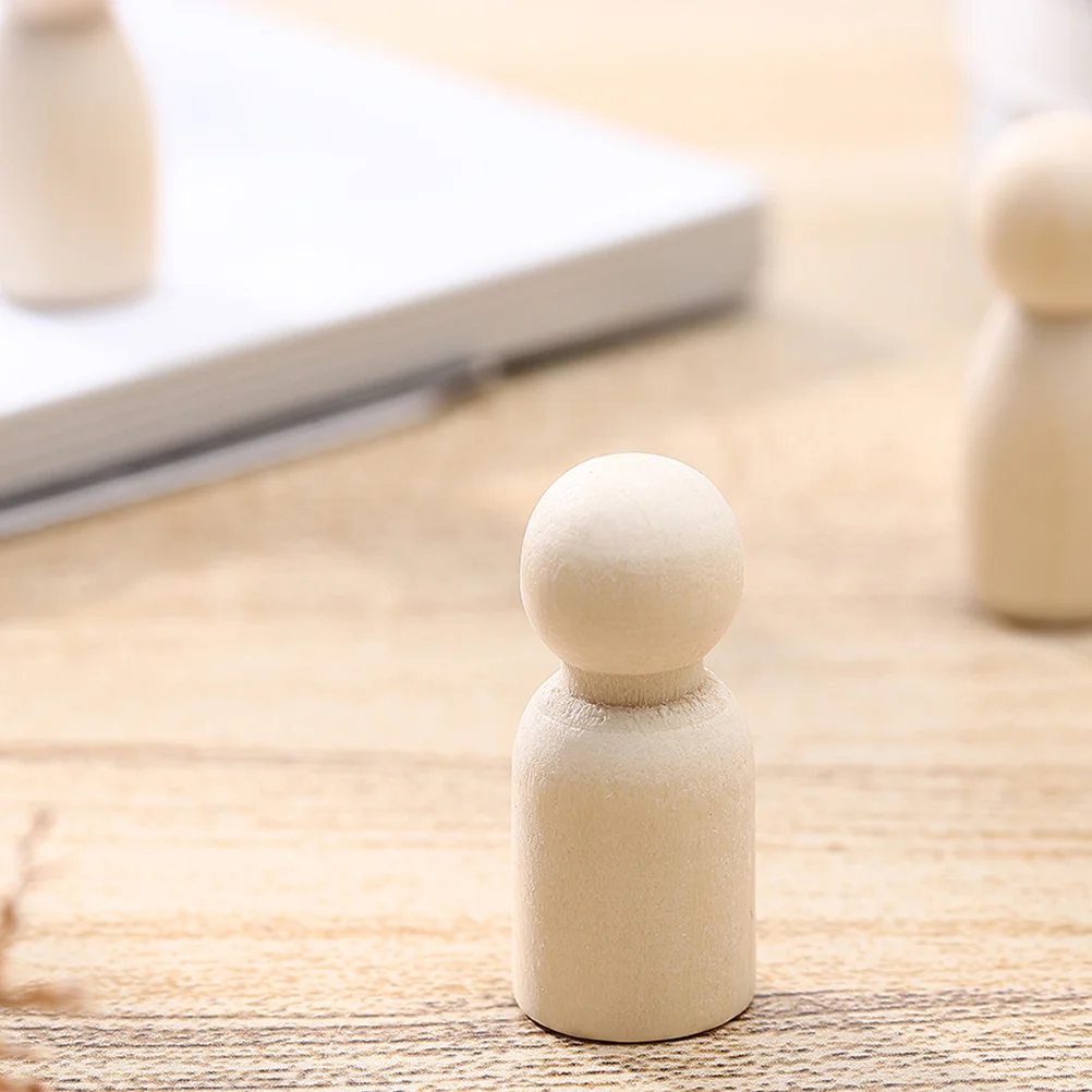 

Peg Dolls Wooden People Manual Painting Unpainted DIY Crafts Supplies Unfinished Blank