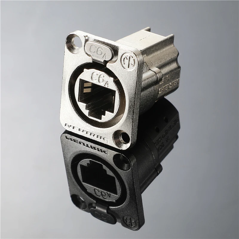 

1PCS NE8FDX-P6 Super Six Network Data Straight-through D-type CAT6A Panel Socket Audio CAT6 Network Data Connector