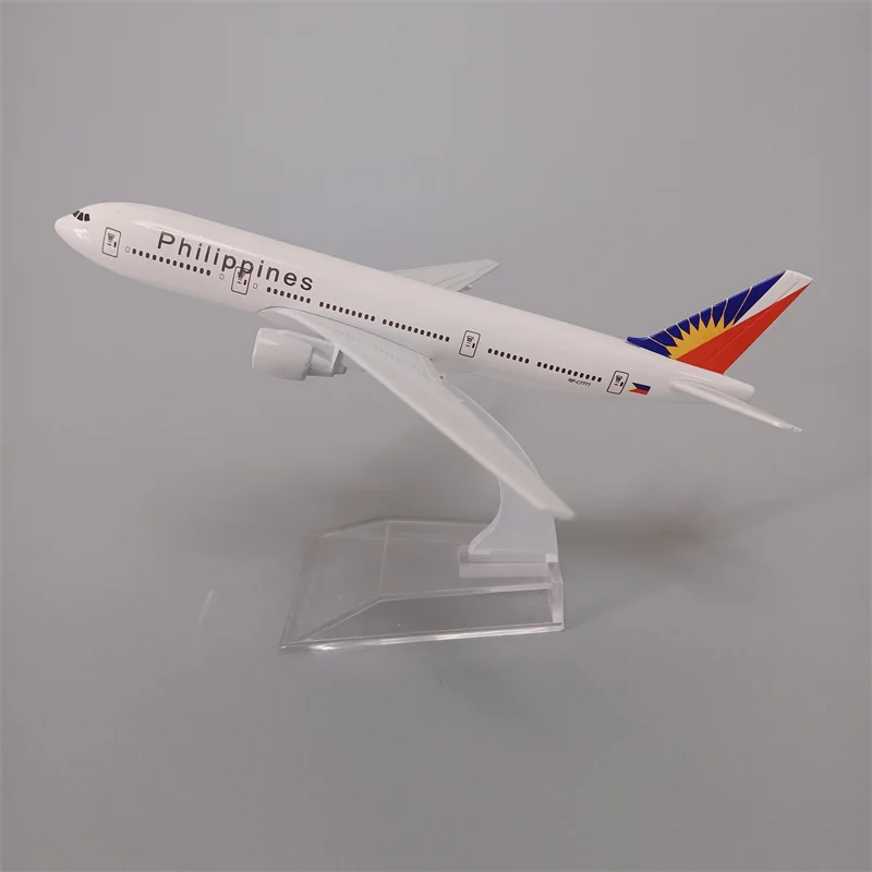 

Модель самолета 16 см из металлического сплава, авиакомпании Филиппины B777 авиакомпании, модель авиапочты Филиппины, модель самолета с отлит...