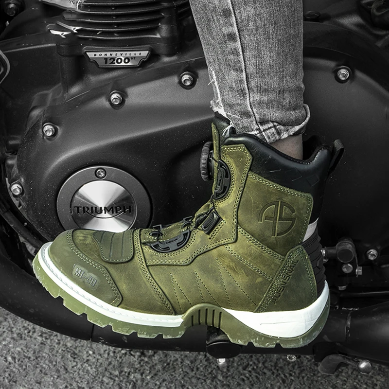 Мотоциклетные ботинки ALIEN SNAIL для мужчин и женщин водонепроницаемые Винтажные из