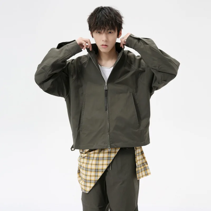 SYUHGFA мужская одежда рабочая куртка на молнии Свободные повседневные Прямые брюки