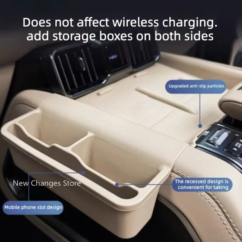 Фото Силиконовый коврик для беспроводной зарядки BYD Denza B8 2025-2026, аксессуар для модификации центрального отсека для хранения в автомобиле №5