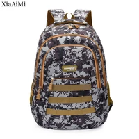 camouflage sports backpack summer camp student sports backpack large space three level bag mountaineering mens bag