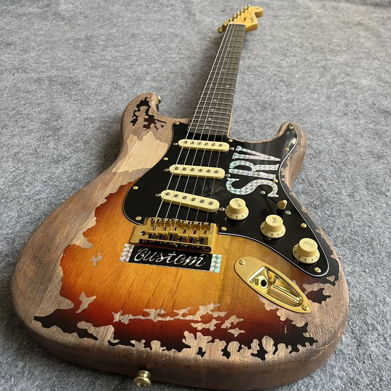 6-струнная электрогитара ST импортный корпус из ольхи изготовленный старой