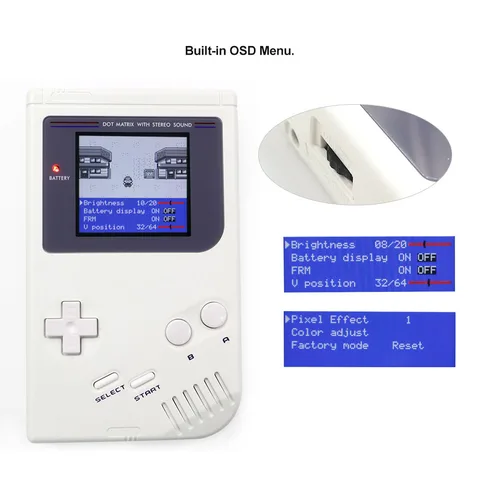 HISPEEDIDO Pro V5 GBO IPS подсветка экрана 36 цветов для Game Boy GBO/DMG