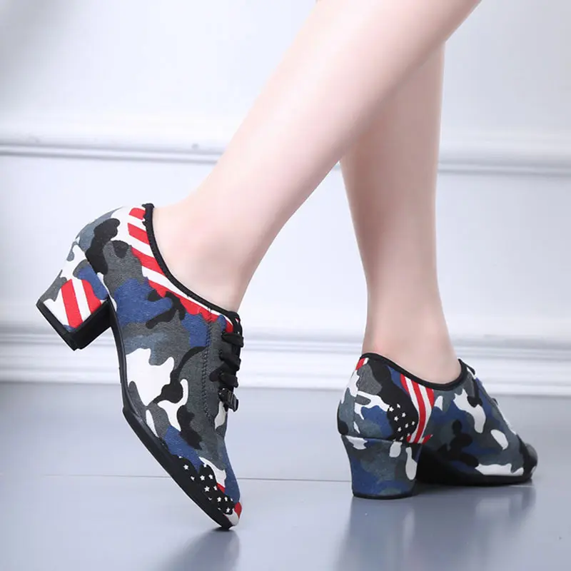 Latin Woman Dance Shoes Jazz High Heels Ballroom Salsa Latino Female Modern Training Dancing Sneakers Zapatos baile latino mujer