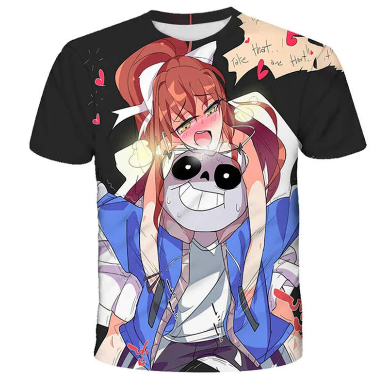 

Летняя модная футболка со скелетом, Brother, футболка с принтом игры undertale, Детская футболка с 3D рисунком, подходит для детей, Размеры 100-160 см, топ...