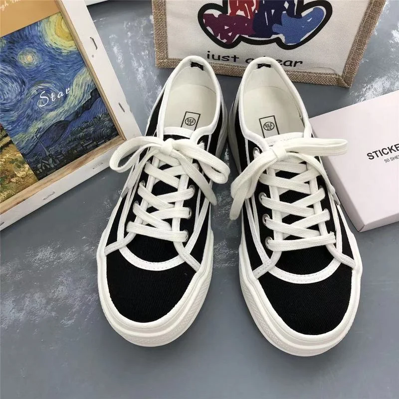 

Canvas Small White Shoes Women's 2022 New Thick Bottom Heightened Breathable Casual Women Sneakers Canvas Shoes Shoes for Women