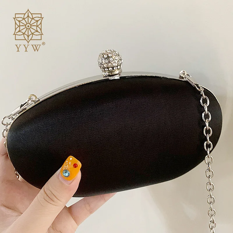 

Черный вечерний кошелек с искусственной кожей, женская сумка через плечо с цепочкой, женская свадебная Сумка-клатч