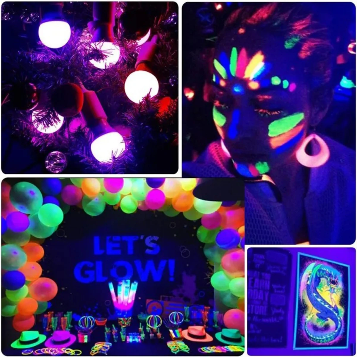 A19 Черный свет Led Лампочка 9W для обжига Лампа домашнего люминесцентного света