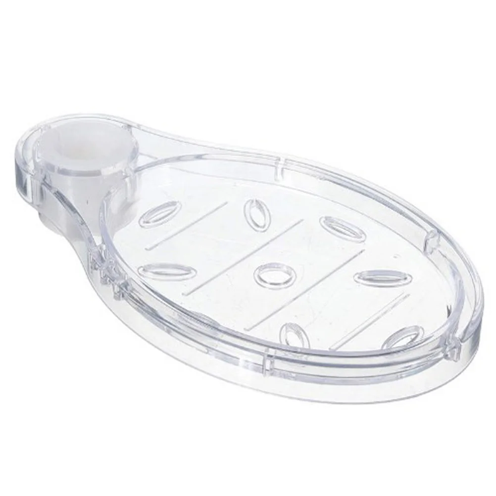 

1pc Dish Sturdy Clear Oval Holder Organizer Tray for Bathroom
