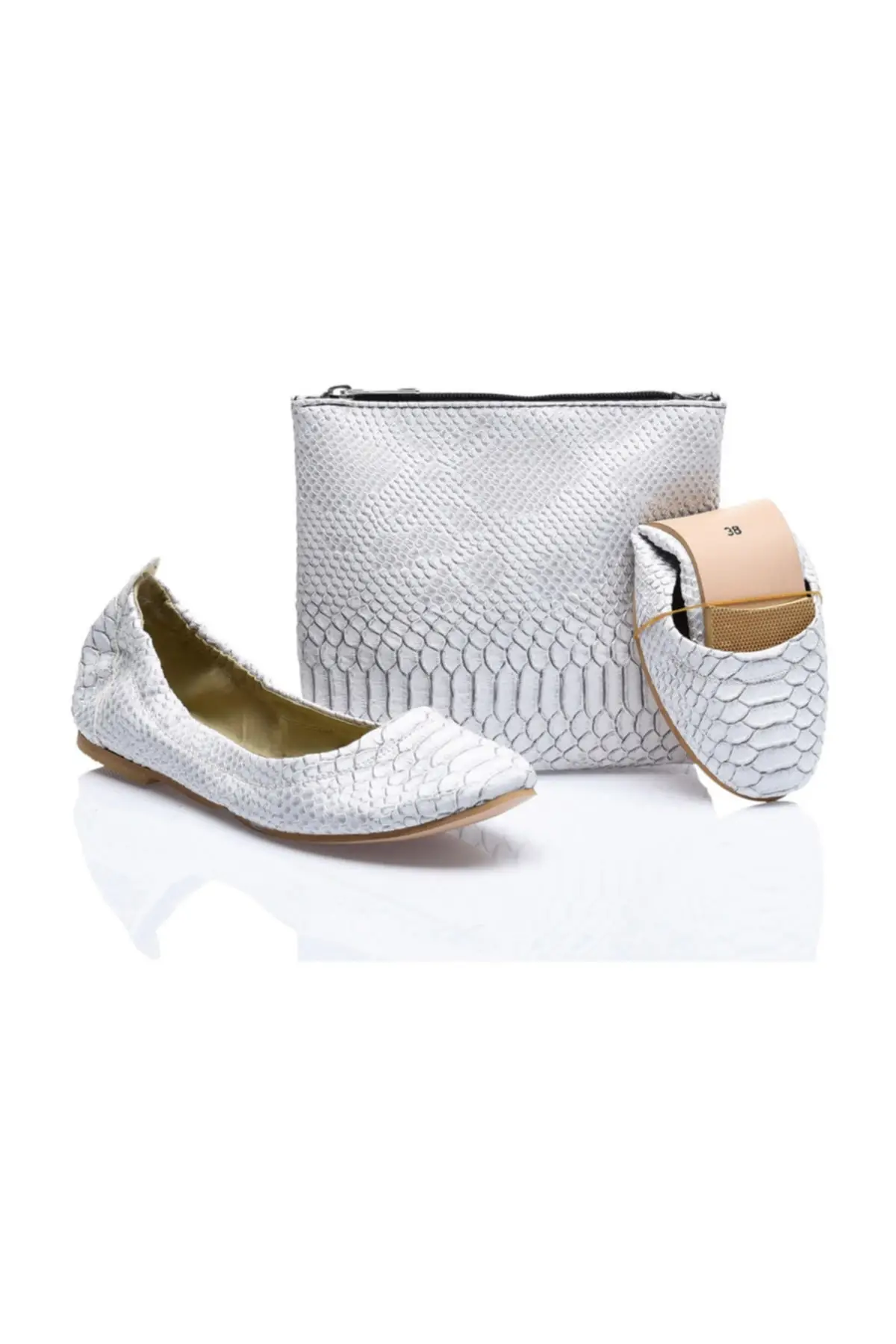 

Women Flats Shoes White Foldable Fashion Flats For Ladies Casual Shoes Elegant Flat Footwear Summer Ladies Shoes