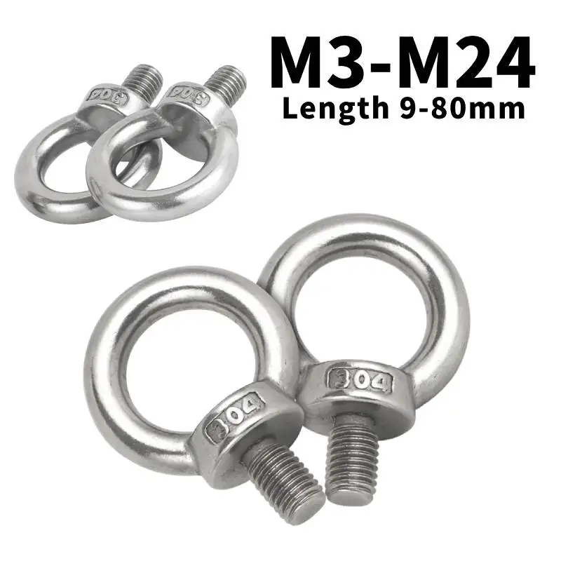 

1 шт., рым-болт из нержавеющей стали 304, 9-80 мм