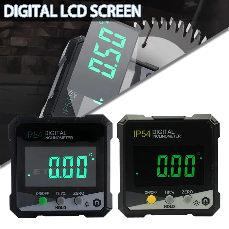 

Digital Protractor Angle Finder Level Box Bevel Gauge Inclinometer With Magnetic Based Backlight Waterproof Measuring Tool