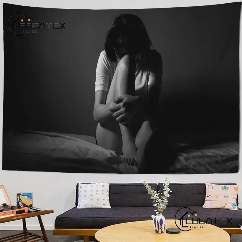 

Сексуальная женская модель, гламурный Готический Декор в стиле бохо, хиппи, комнатный декор, эстетический гобелен My Melody, настенный астролог...