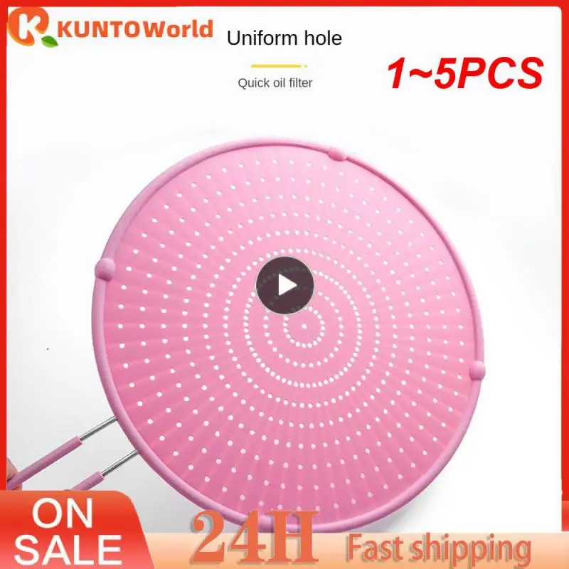 

1~5PCS Walfos Silicone Splatter Guard Nonstick Oil Grease Pan Lid Oil-Proof Splash Cover Frying Protection Mat Non-Slip Handle