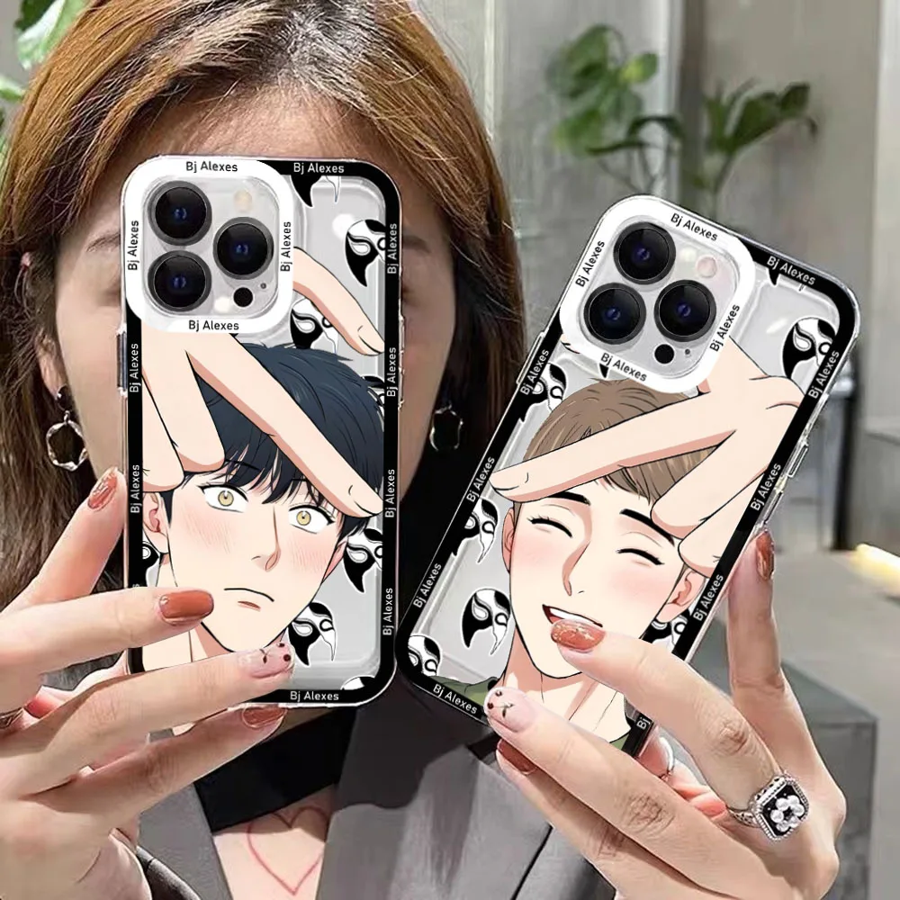 Прозрачный чехол Koreans Comics B-Bj для Samsung A73 A72 A71 A55 A52 A51 A50 A35 A33 A32 A31 A30 A24 A23 A22 A13 A12 A05 5G Cover