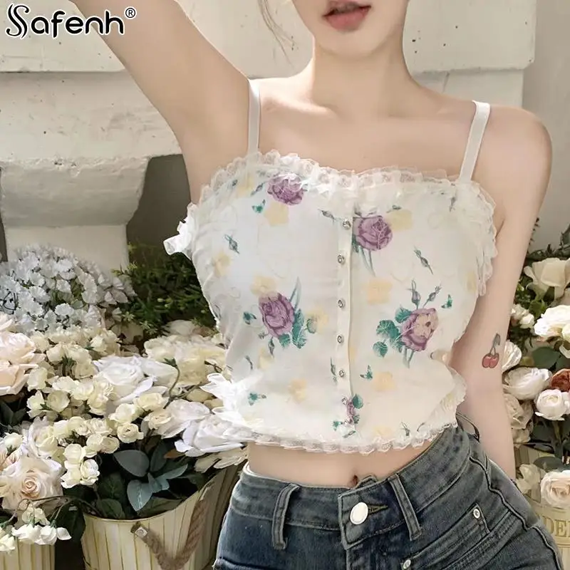 

Sexy Lace Crop Tops Women Camisole Tube Padded Sleeveless Cropped Vest Corset Bras
