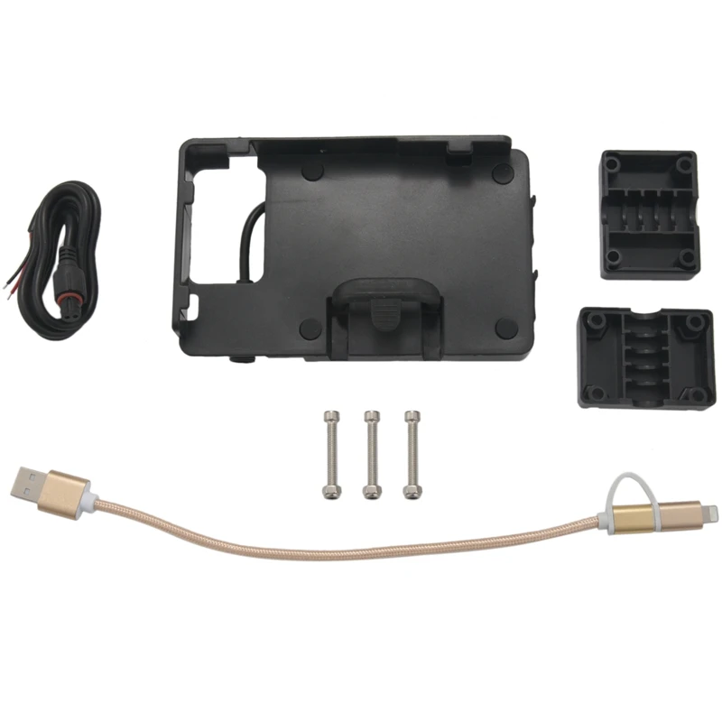 

Кронштейн для навигации мотоцикла из АБС-пластика, Usb-зарядка, черное крепление для Bmw R1200Gs F800Gs Adv F700Gs R1250Gs Crf 1000L F75