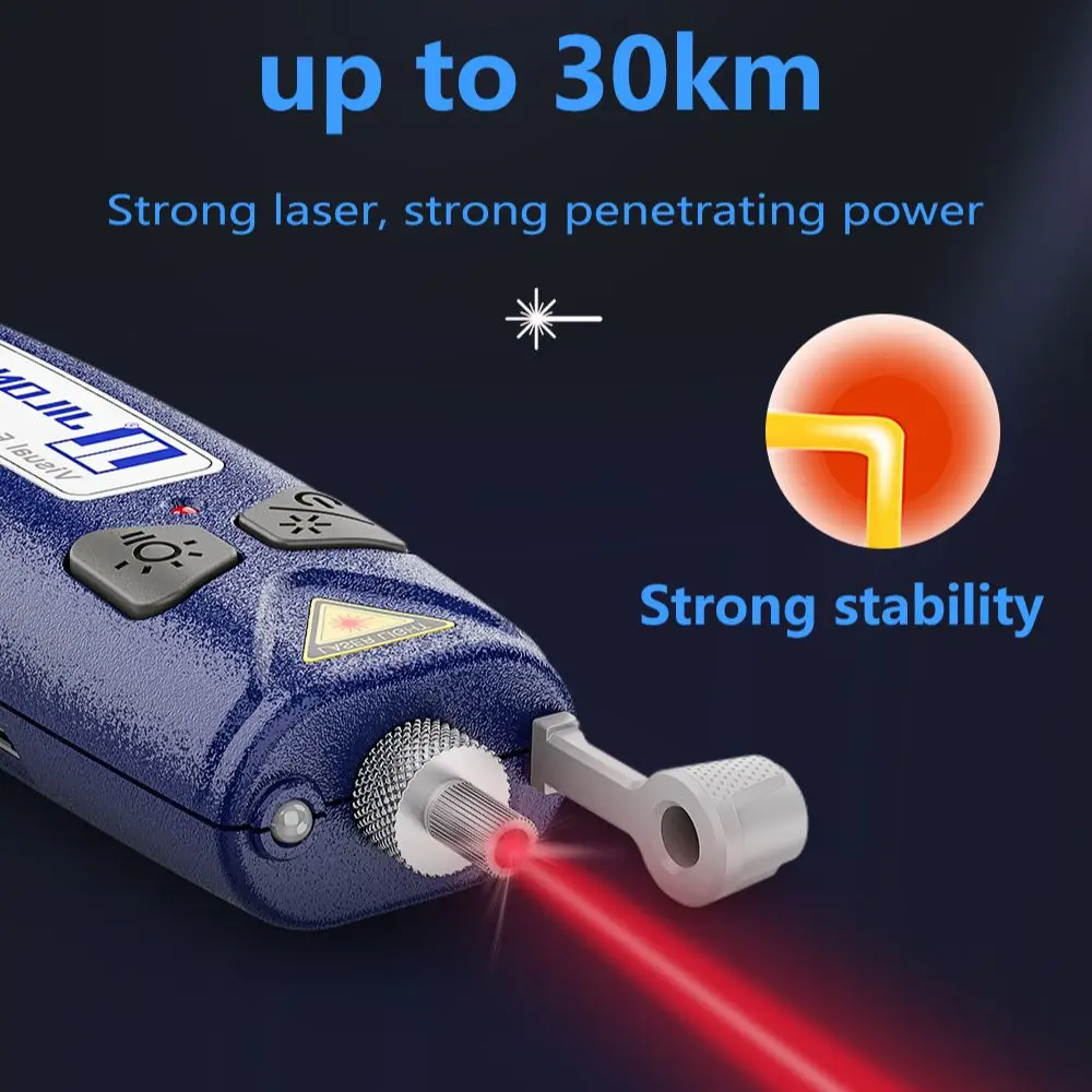 Оптический лазерный мини Визуальный дефектоскоп + светильник ПА FTTH VFL 10/20/30 мВт