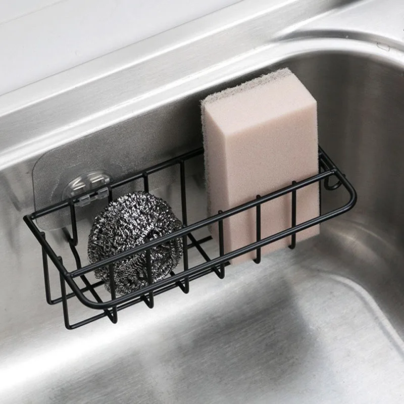 

Sink Rag Drain Racks Multifunction Sponge Holder Self Adhesive Kitchen Storage Shelg Wall Mounted Organizer Bathroom Supplies