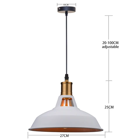 Подвесной светильник для индустриального фермерского дома, черное подвесное освещение в стиле лофт, сарай, подвесной кухонный светильник, осветительный прибор на основе E27
