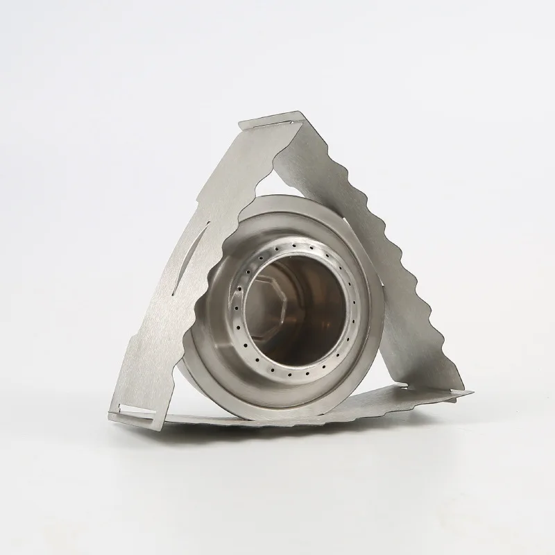 

Outdoor Mini Alcohol Stove Stainless Steel Stove Windproof Windshield Camping Equipment Picnic Solid Liquid Cooking Cookware