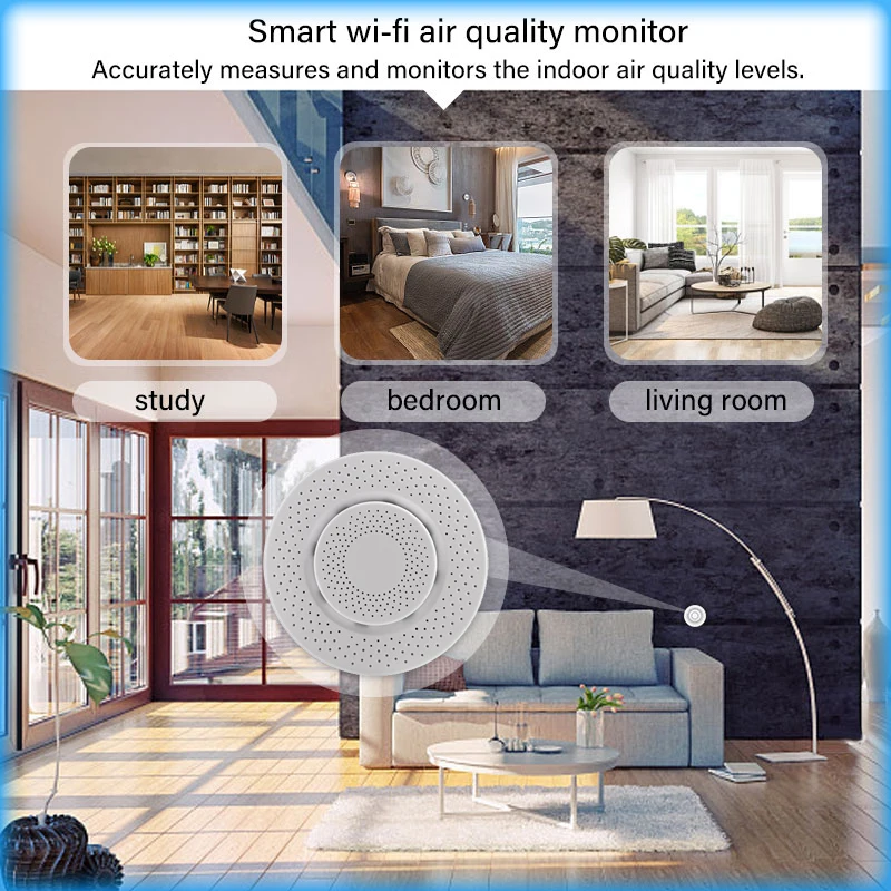 Aubess Tuya ZigBee CO2 Hcho VOC Датчик качества воздуха анализатор монитор формальдегида