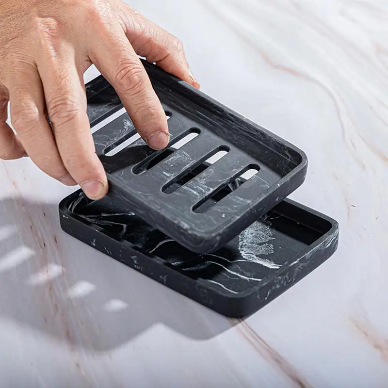 Двухслойная сливная мыльница прямоугольный держатель для туалетного мыла