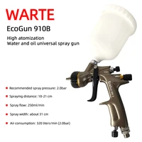 german warte 910b spray gun car paint spraying high atomization water oily universal upper pot 1 3 nozzle 600ml