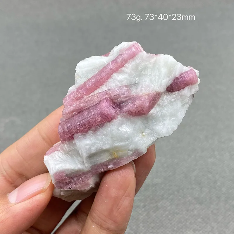 100% натуральный розовый турмалин грубый целебный кристаллический образец